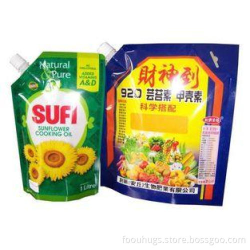 Die Cut Handle Spout Pouch Packaging , Stand Up Food Pouche